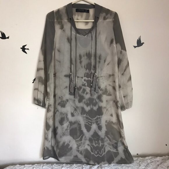 RELIGION WE LIVE IN BLACK sheer dress w/ slip XS - Picture 8 of 9